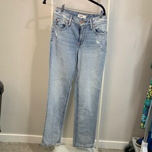 Light Blue Straight Leg Jeans